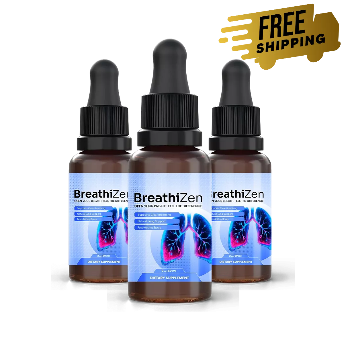 BreathiZen supplement bottles